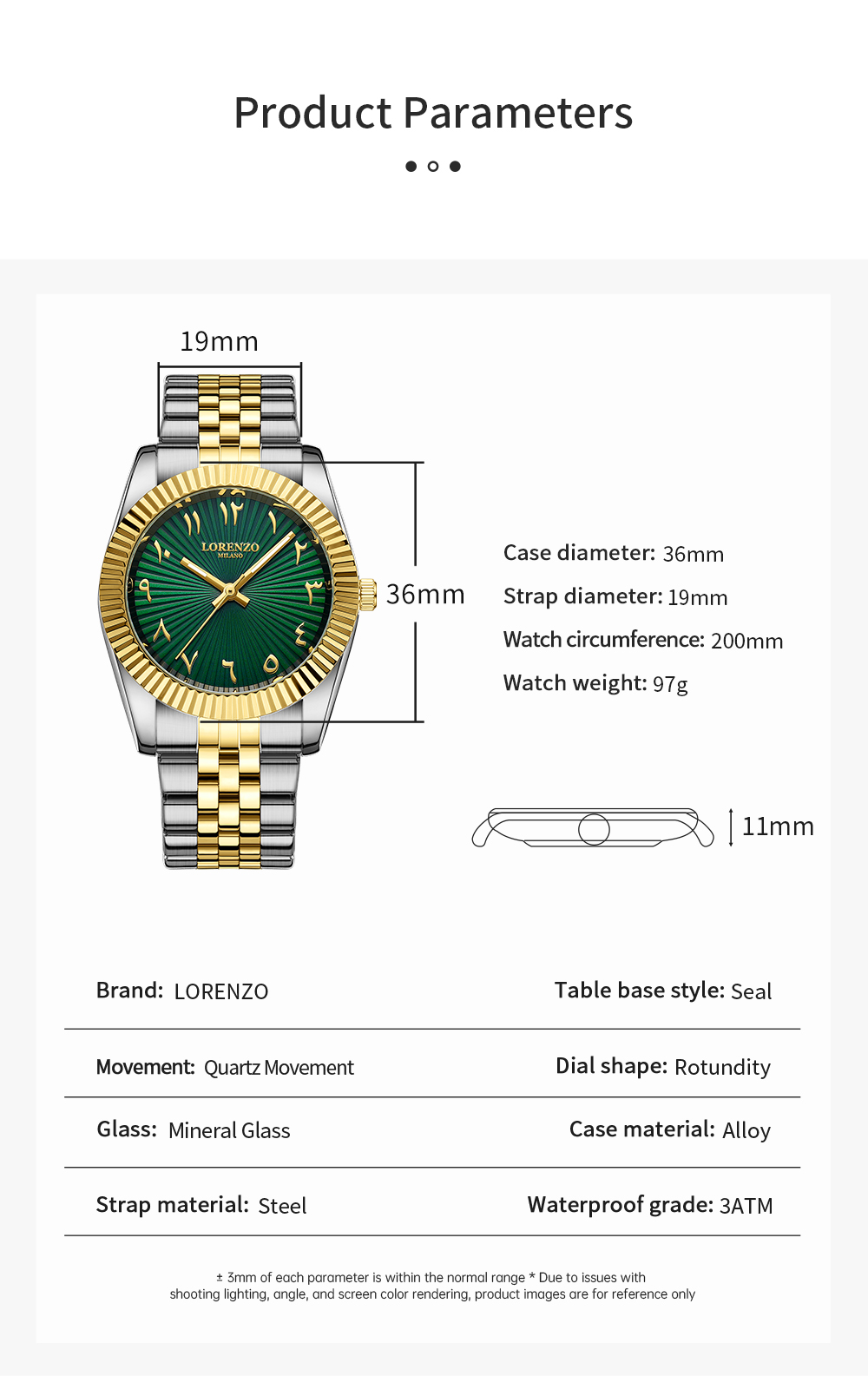 Lorenzo Starburst Arabic Silver Gold - 16