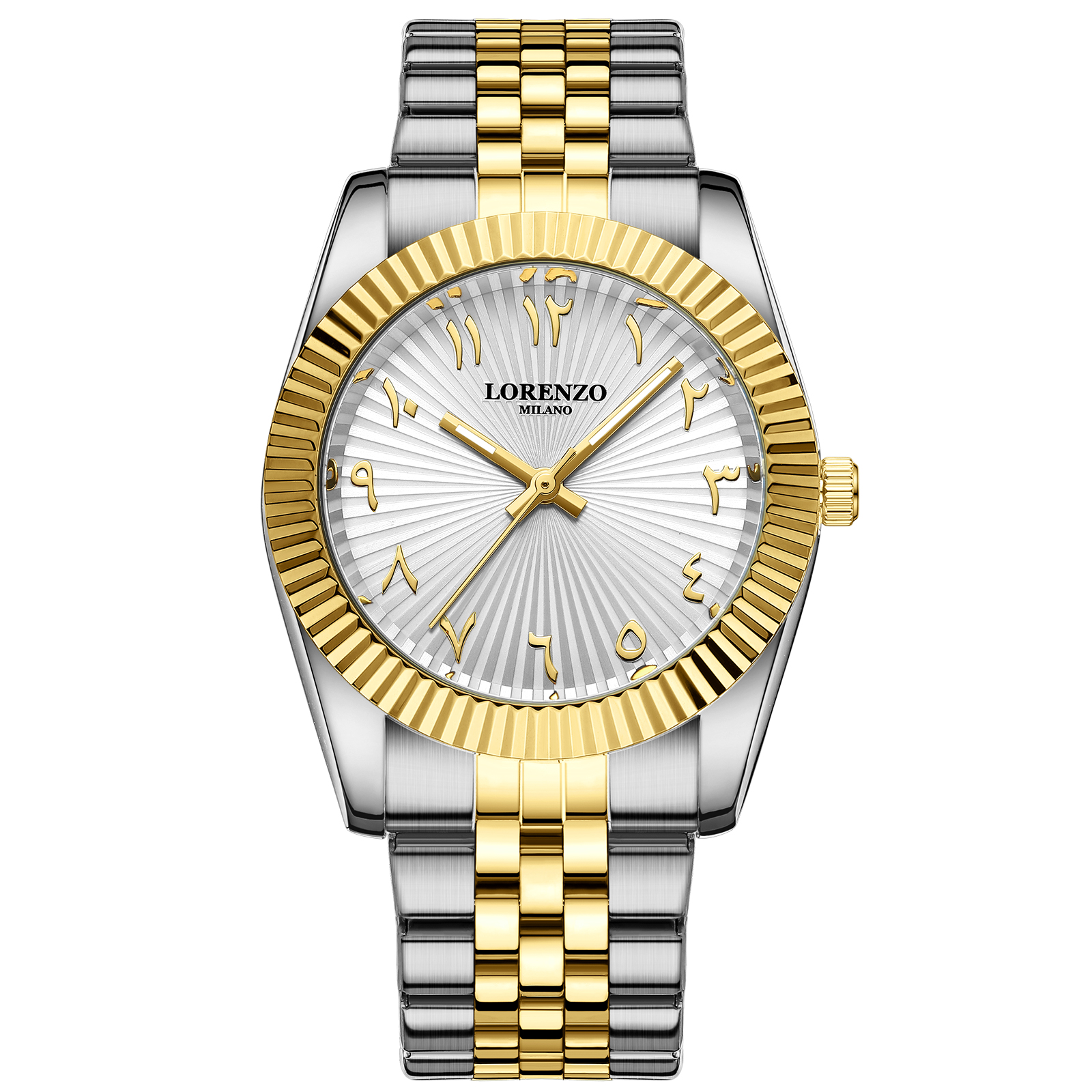 Lorenzo Starburst Arabic Silver Gold