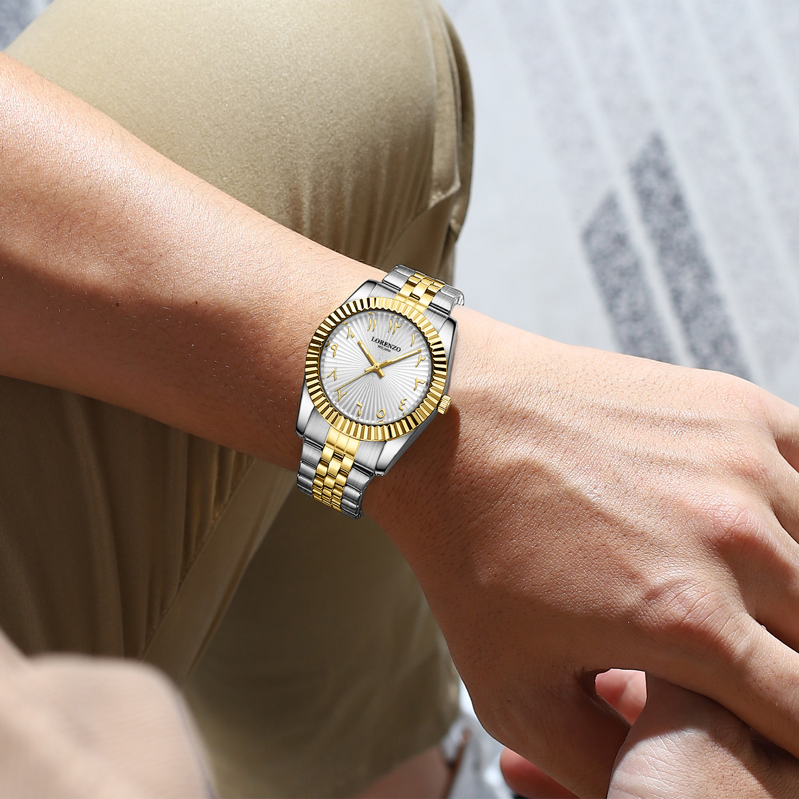 Lorenzo Starburst Arabic Silver Gold - 7