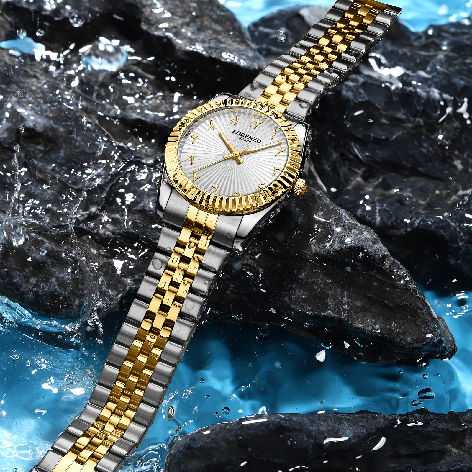 Lorenzo Starburst Arabic Silver Gold - 5
