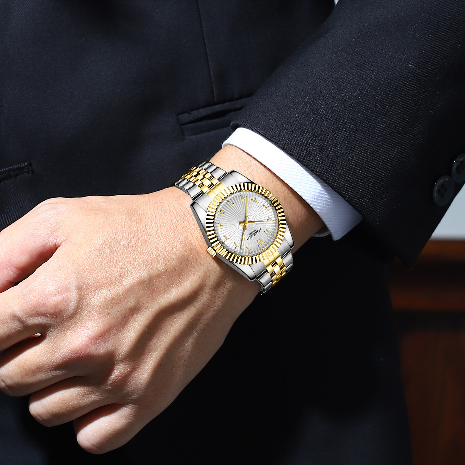 Lorenzo Starburst Arabic Silver Gold - 6