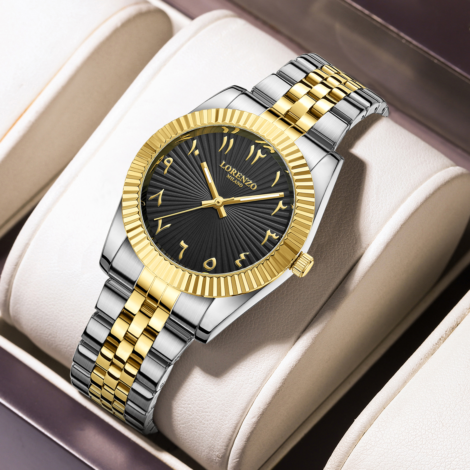 Lorenzo Starburst Arabic Silver Gold Black - 8