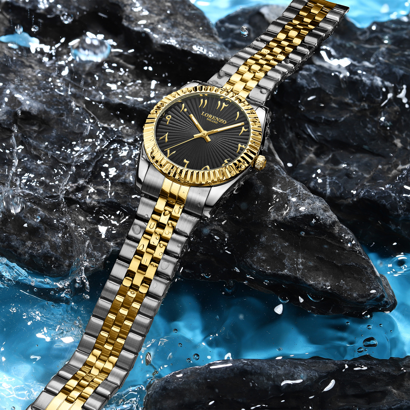 Lorenzo Starburst Arabic Silver Gold Black - 5