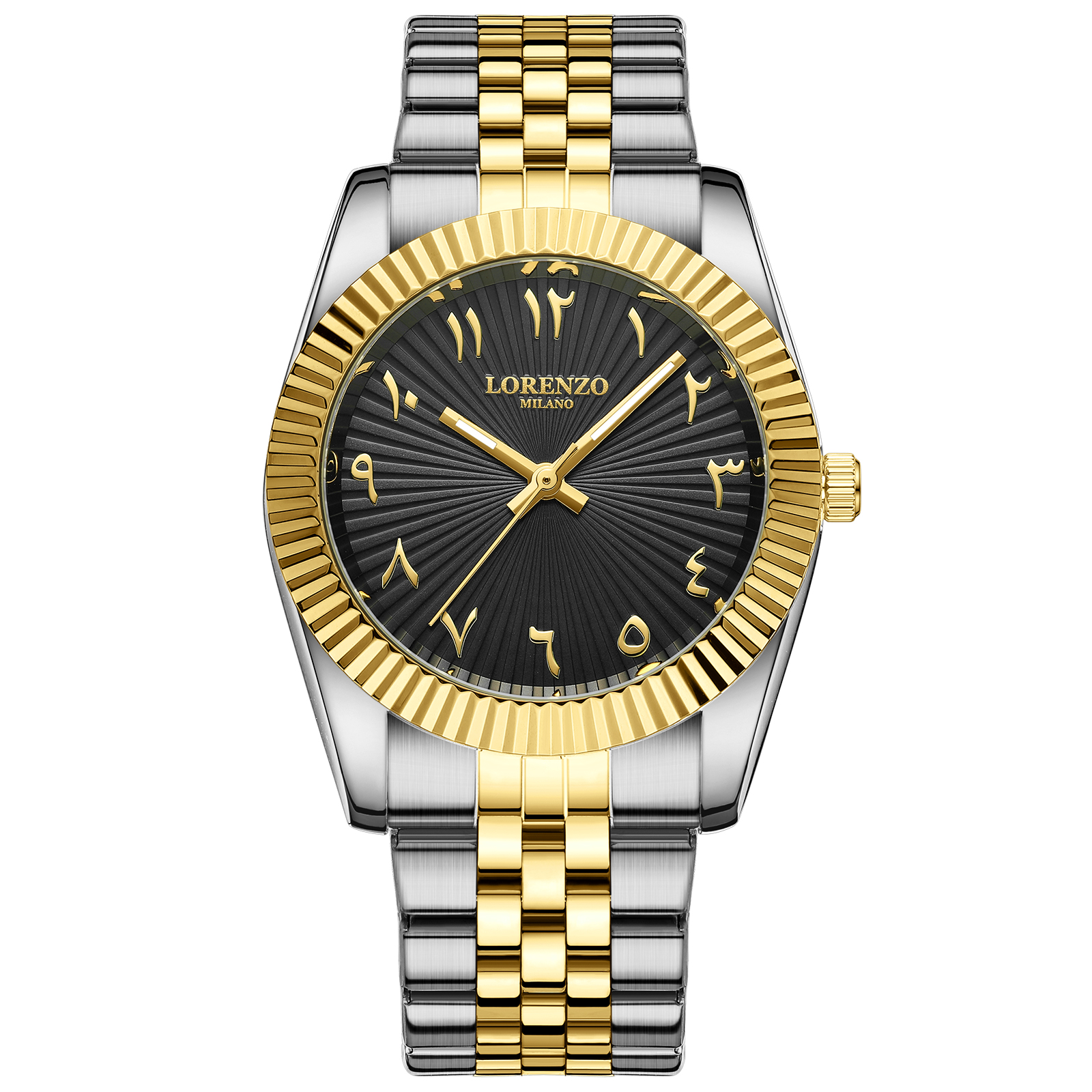 Lorenzo Starburst Arabic Silver Gold Black