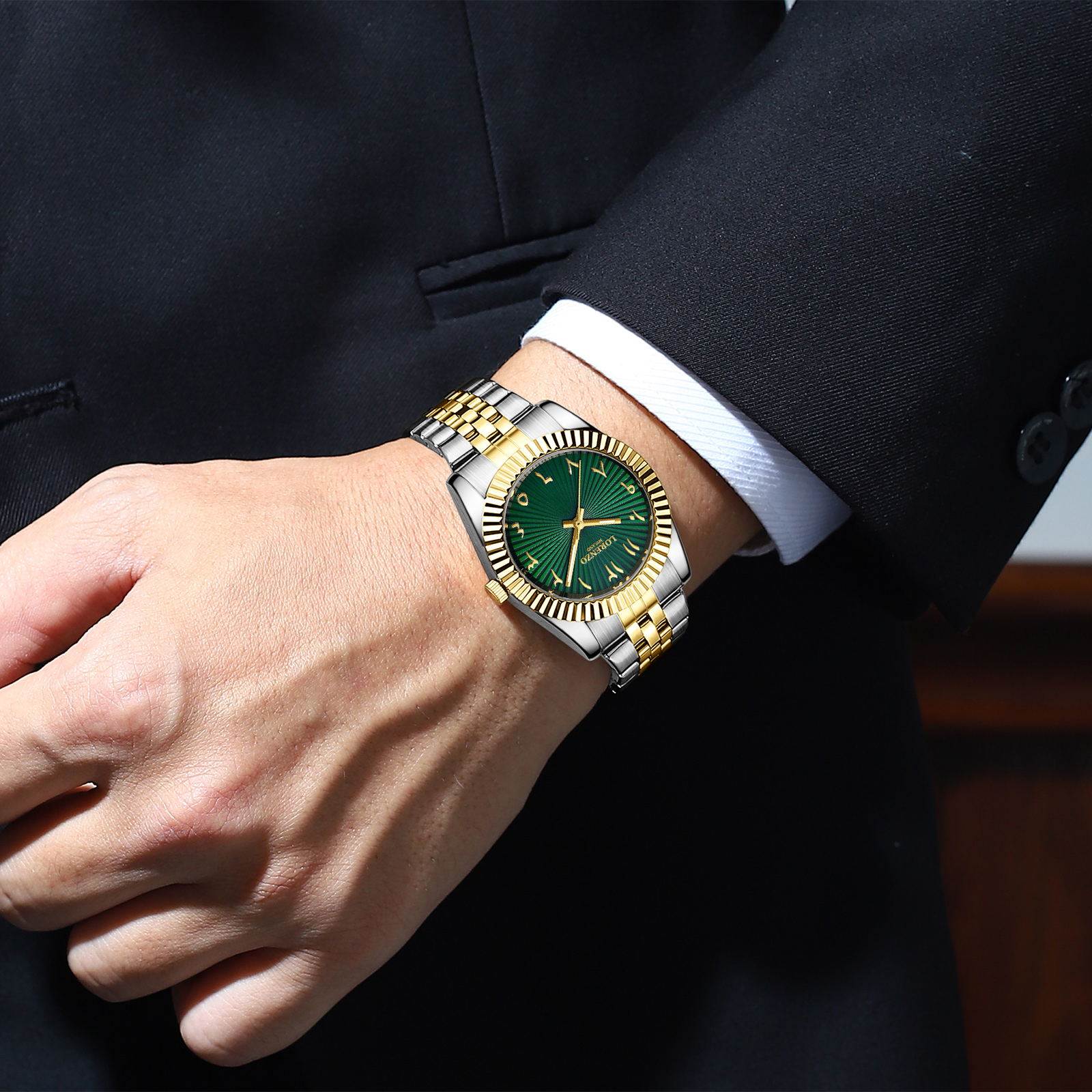 Lorenzo Starburst Arabic Silver Gold Green - 6