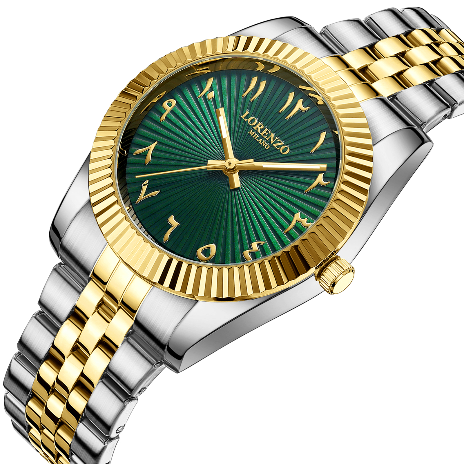 Lorenzo Starburst Arabic Silver Gold Green - 2