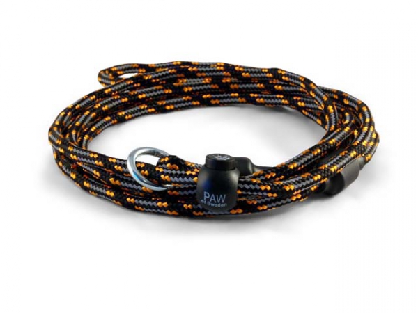 PAW of Sweden Retrieverkoppel Reflex Fashion 160 cm - Svart/Orange
