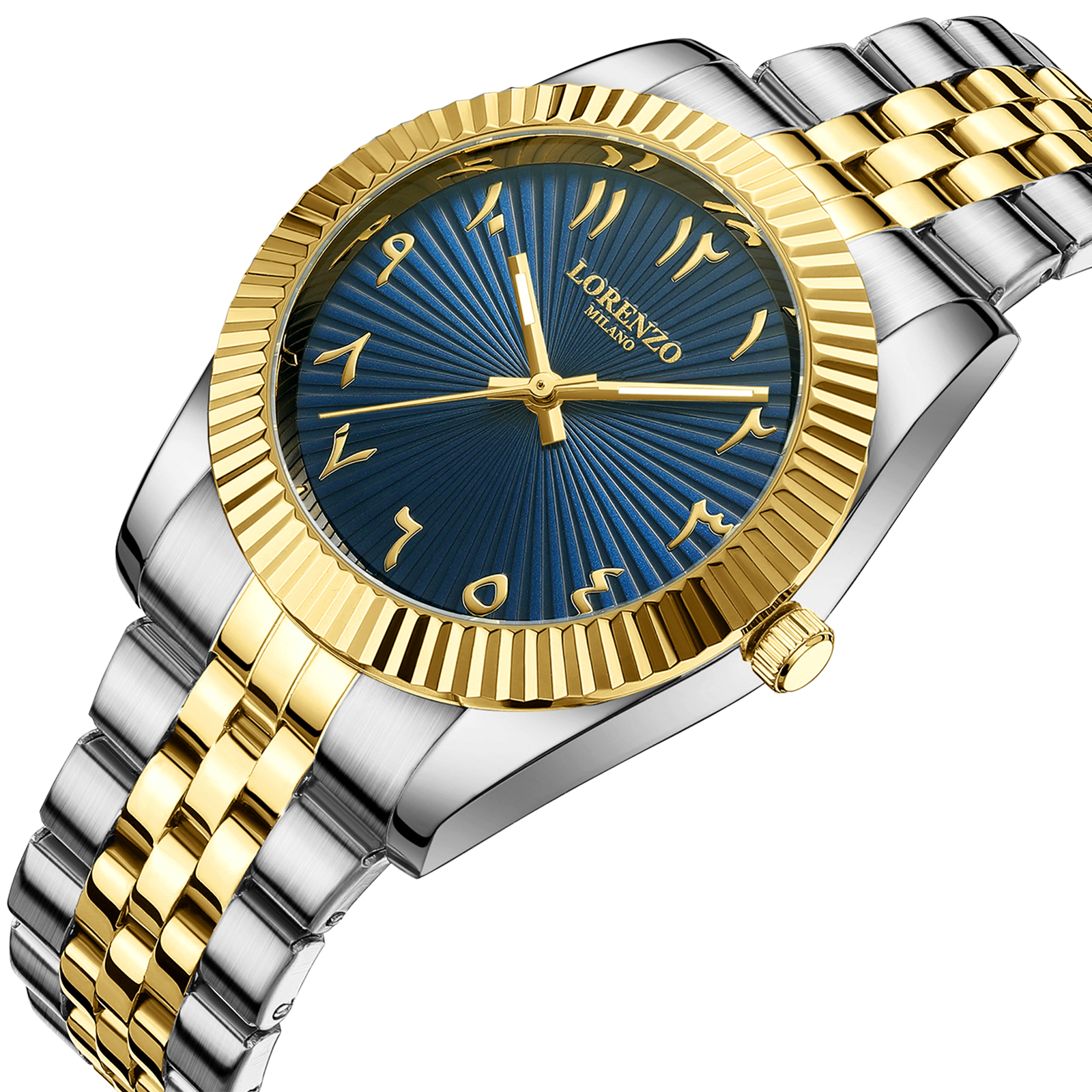 Lorenzo Starburst Arabic Silver Gold Blue - 2