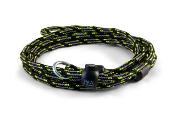 PAW of Sweden Retrieverkoppel Reflex Fashion 160 cm - Svart/Lime