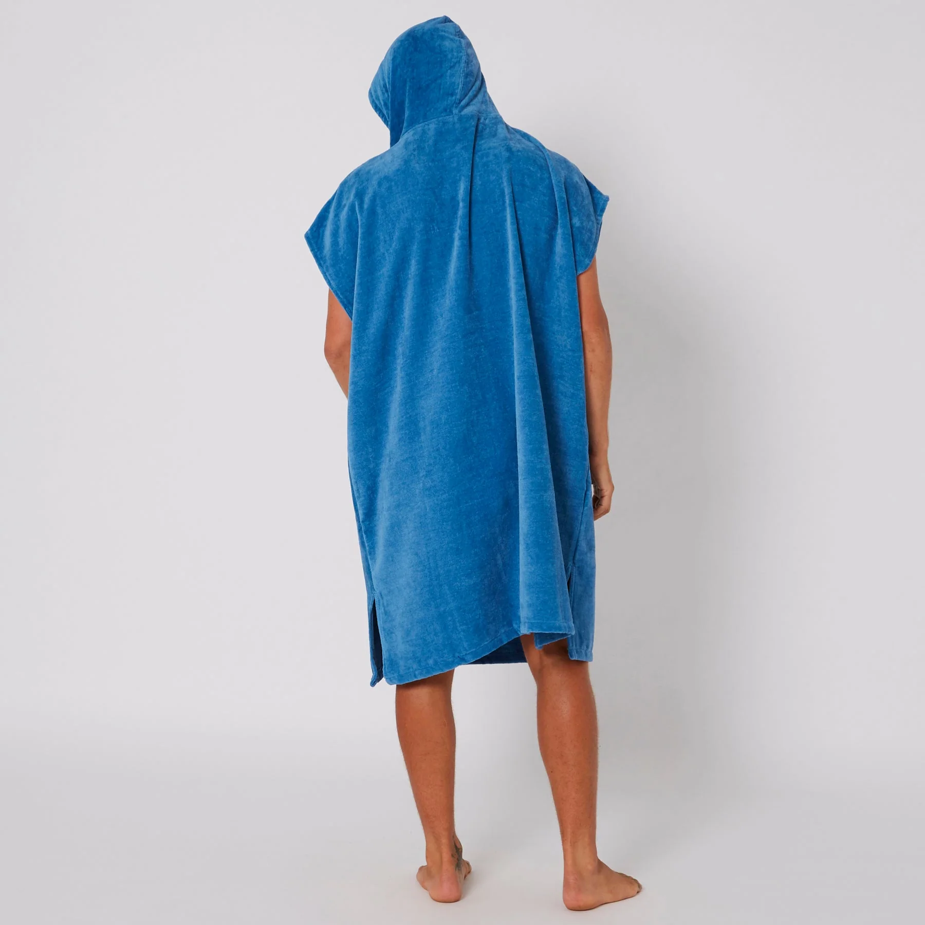 Ocean & Earth Day Break Hooded Poncho Blue - 3