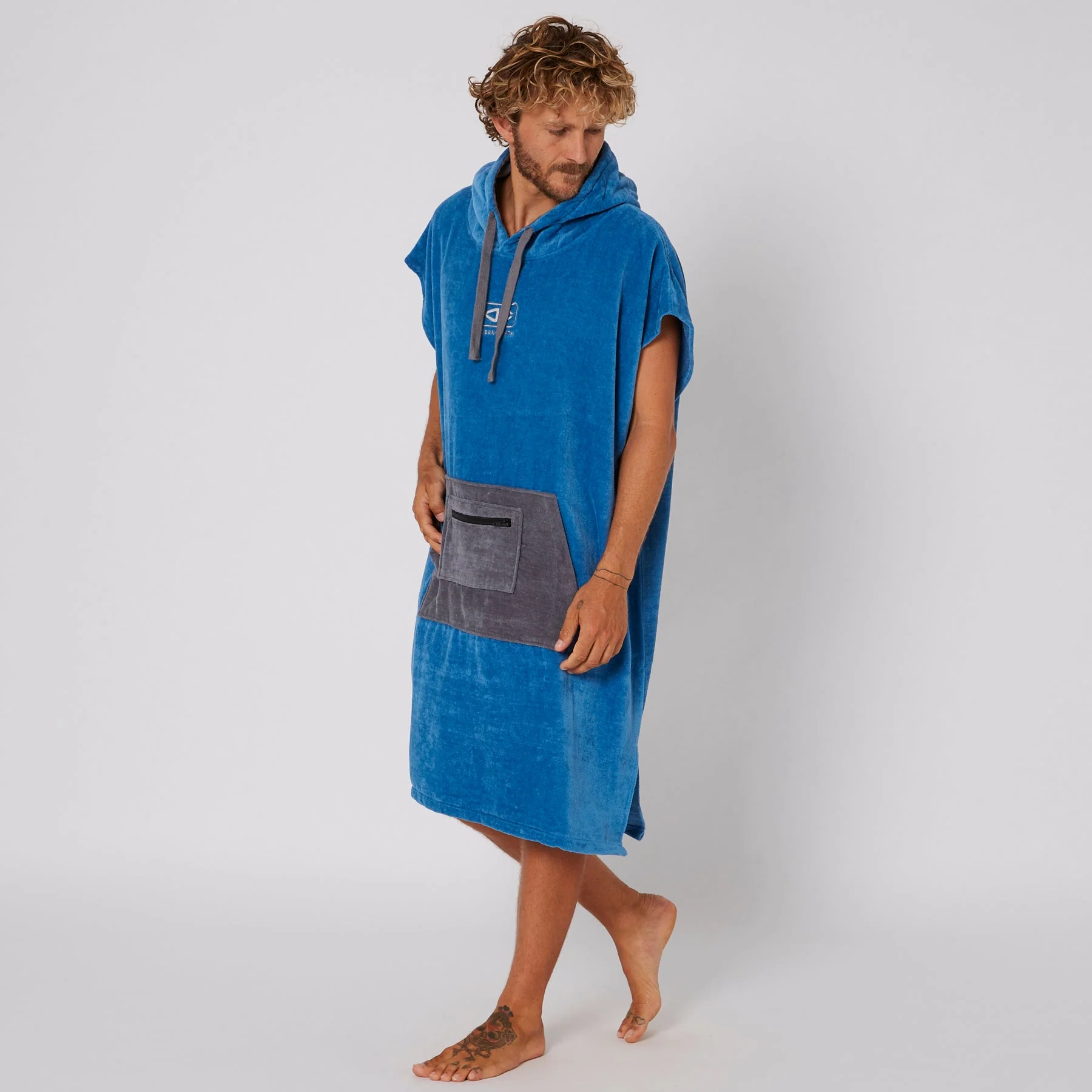 Ocean & Earth Day Break Hooded Poncho Blue - 2