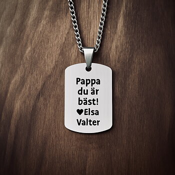 Halsband Id-bricka med Personlig text