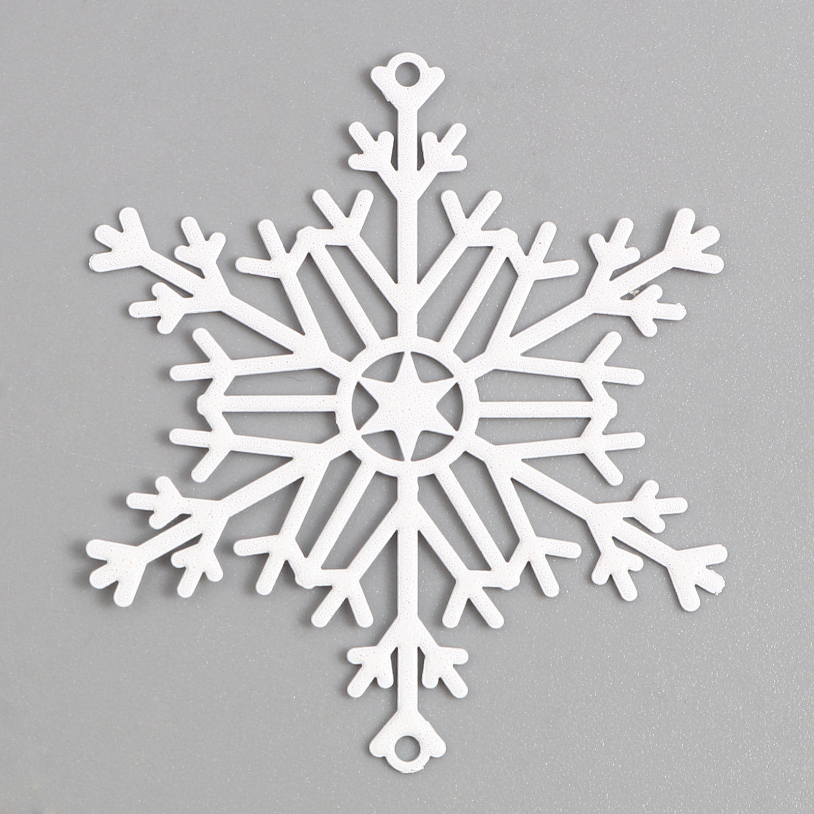 Charm Snowflake filligree ,  White