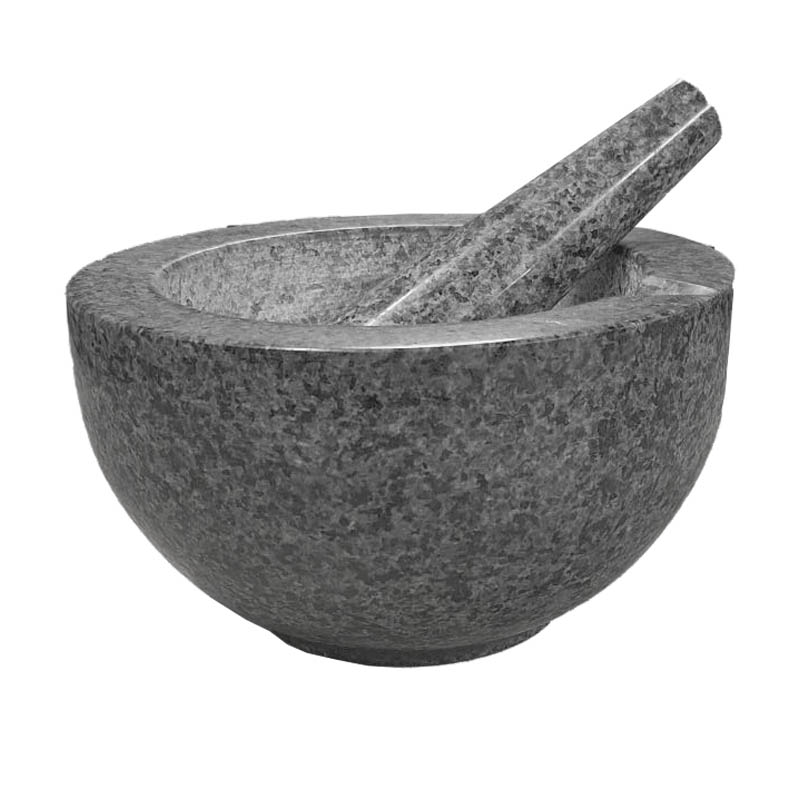 Mortel Granit 1,0 liter Ø 20cm, höjd 11cm. Komplett mortel med stöt i granit. - 2