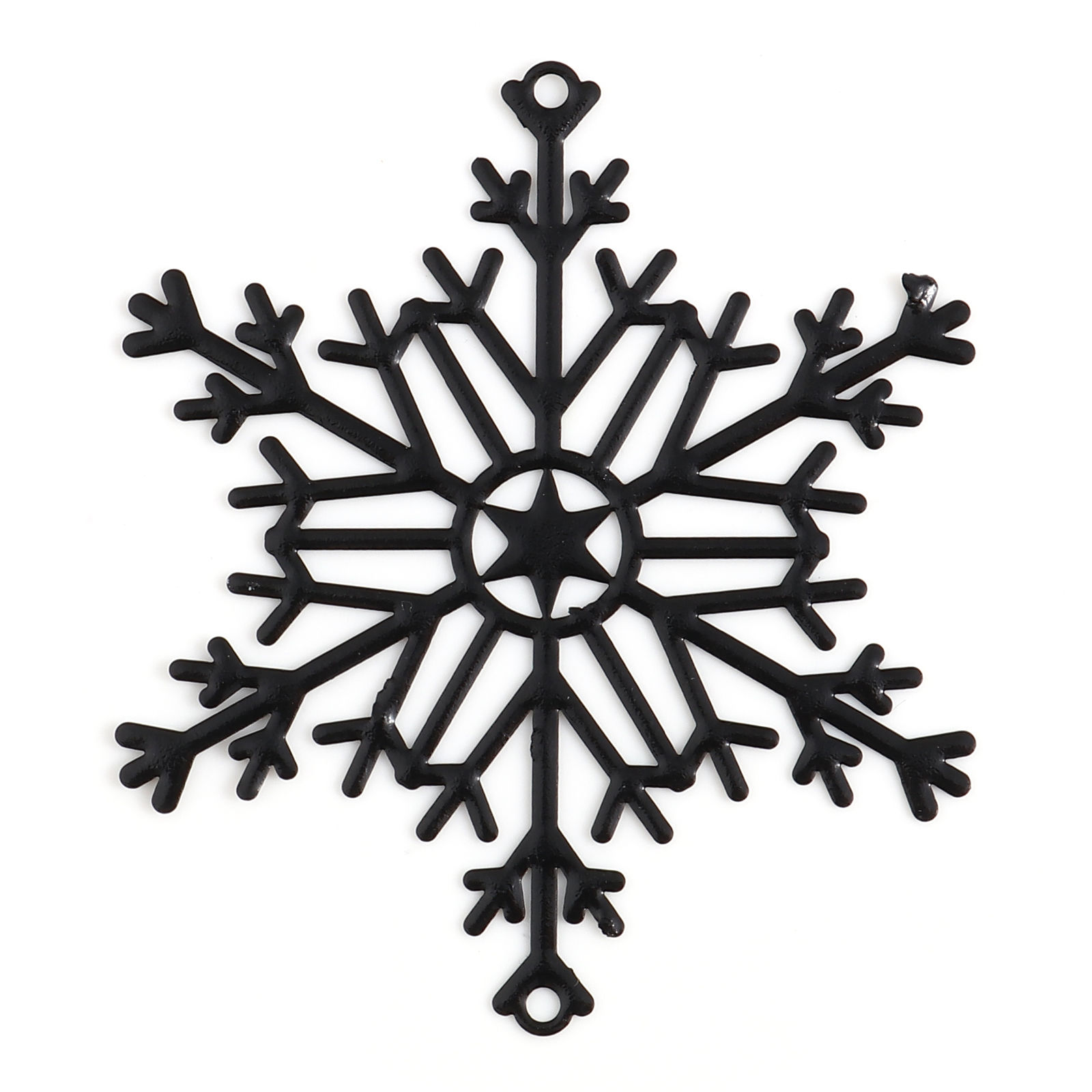 Charm Snowflake filligree ,   Black