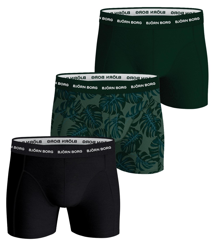 3-Pack Björn Borg Cotton Stretch Boxer Green
