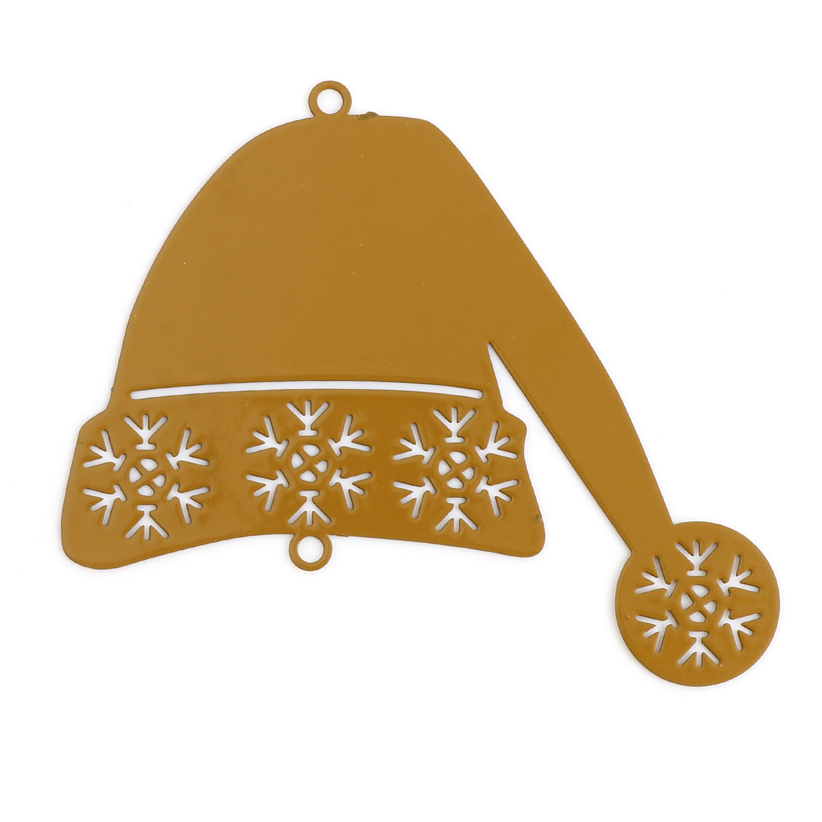 Charm santa hat filligree ,  Brown