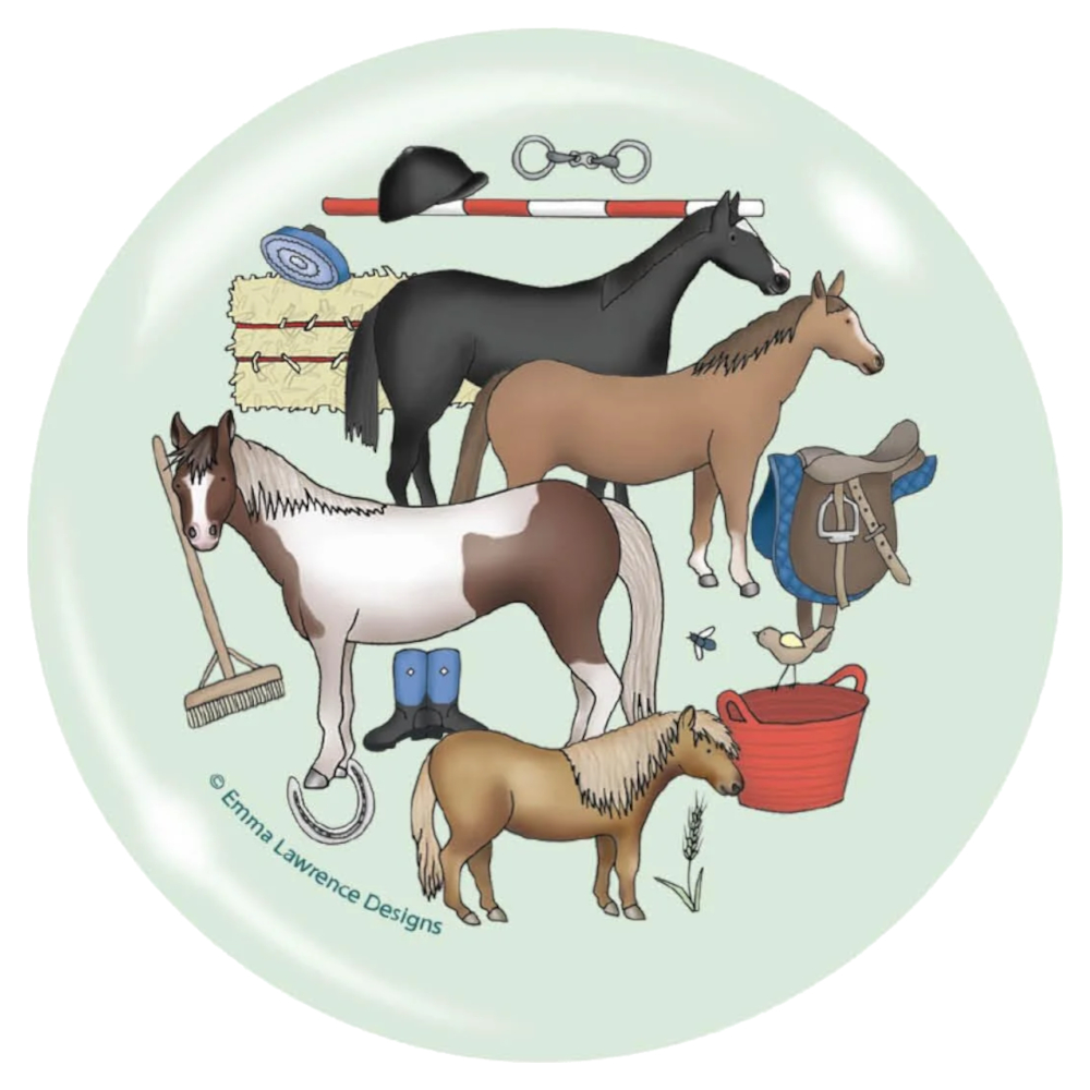 Fridge Magnet Emma Lawrence Designs Horse Motif Horses