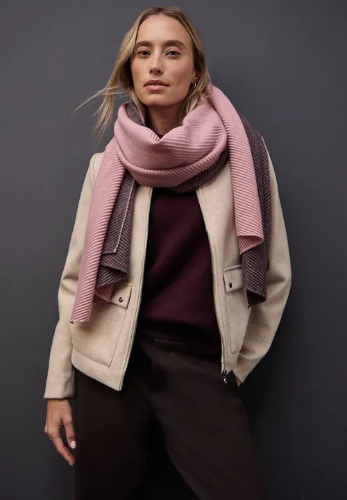 2 Color Warm Plissé Longscarf - Street One - 3
