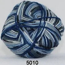 Hjertegarn Sock 4 Print 5010 Stickfasthet 30m/10 cm på stickor 3,00 mm
