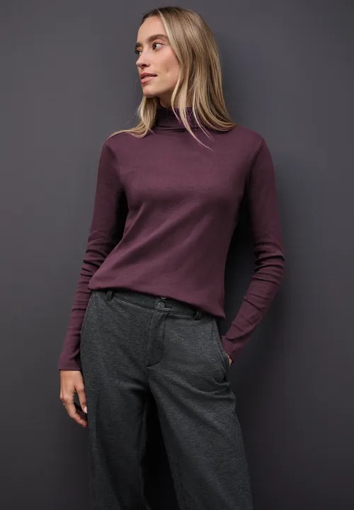 LTD QR Basic Rib Roll Neck - Jazz Berry - Street One