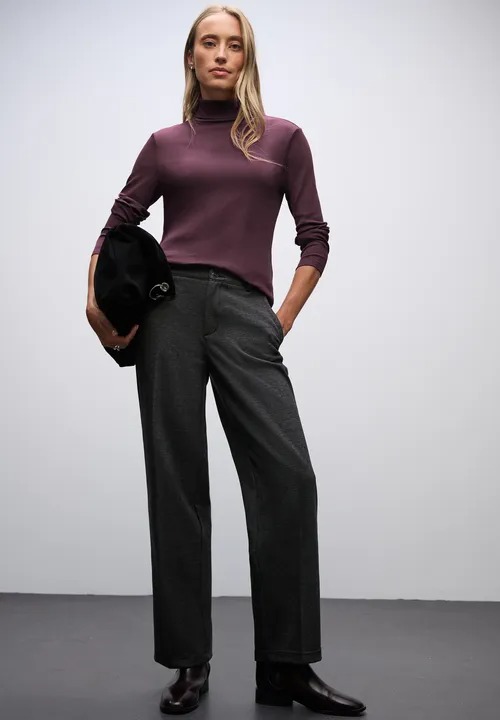 LTD QR Basic Rib Roll Neck - Jazz Berry - Street One - 3
