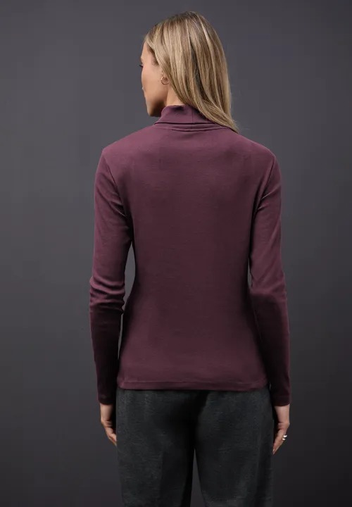 LTD QR Basic Rib Roll Neck - Jazz Berry - Street One