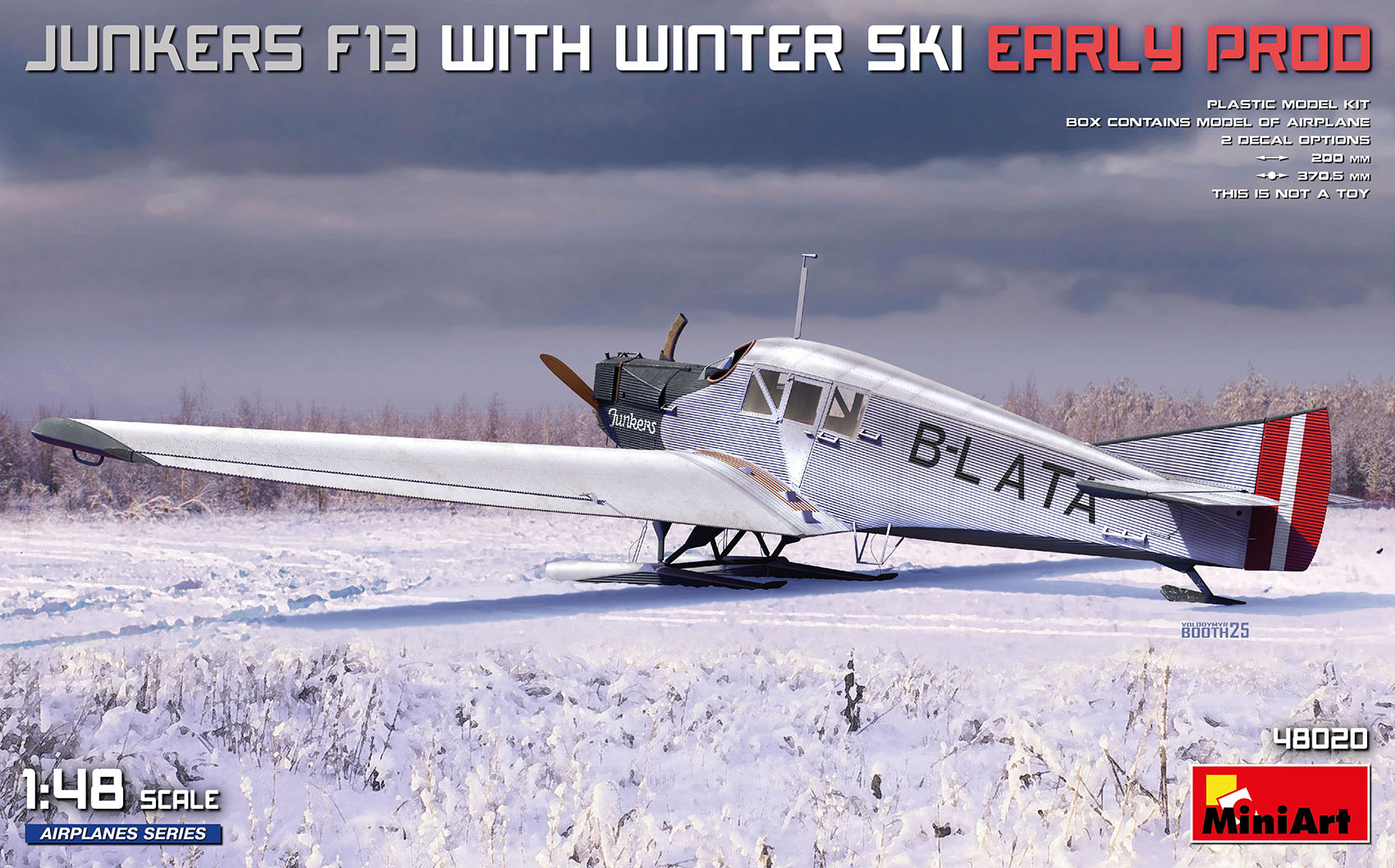 1/48 JUNKERS F13 WITH WINTER SKI. EARLY PROD