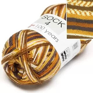 Hjertegarn Sock 4 Print 5039 Stickfasthet 30m/10 cm på stickor 3,00 mm