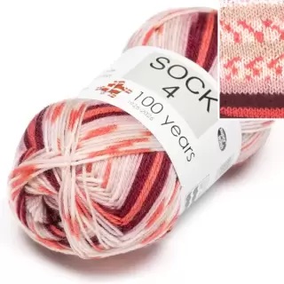 Hjertegarn Sock 4 Print 5031 Stickfasthet 30m/10 cm på stickor 3,00 mm