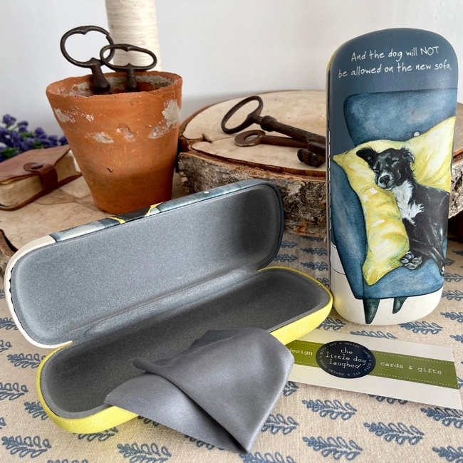  Glasses Case The Little Dog Laughed Dog Motif Dog On The Sofa - 2