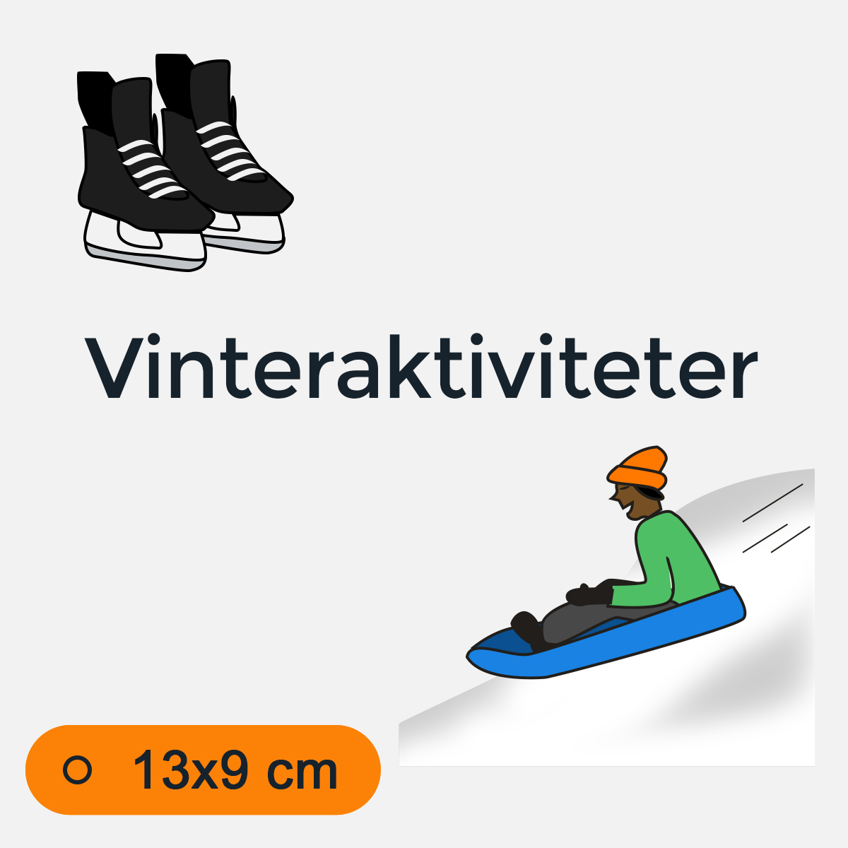 Bildstödsbilder Vinter, 13x9 cm