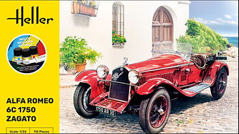 1/24 Alfa Romeo 6C 1750 Zagato-  COMPLETE w.  Glue, Paint,Brush
