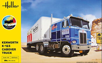 1/43 Kenworth K-123 Cabover Truck COMPLETE w. glue, brush and paints