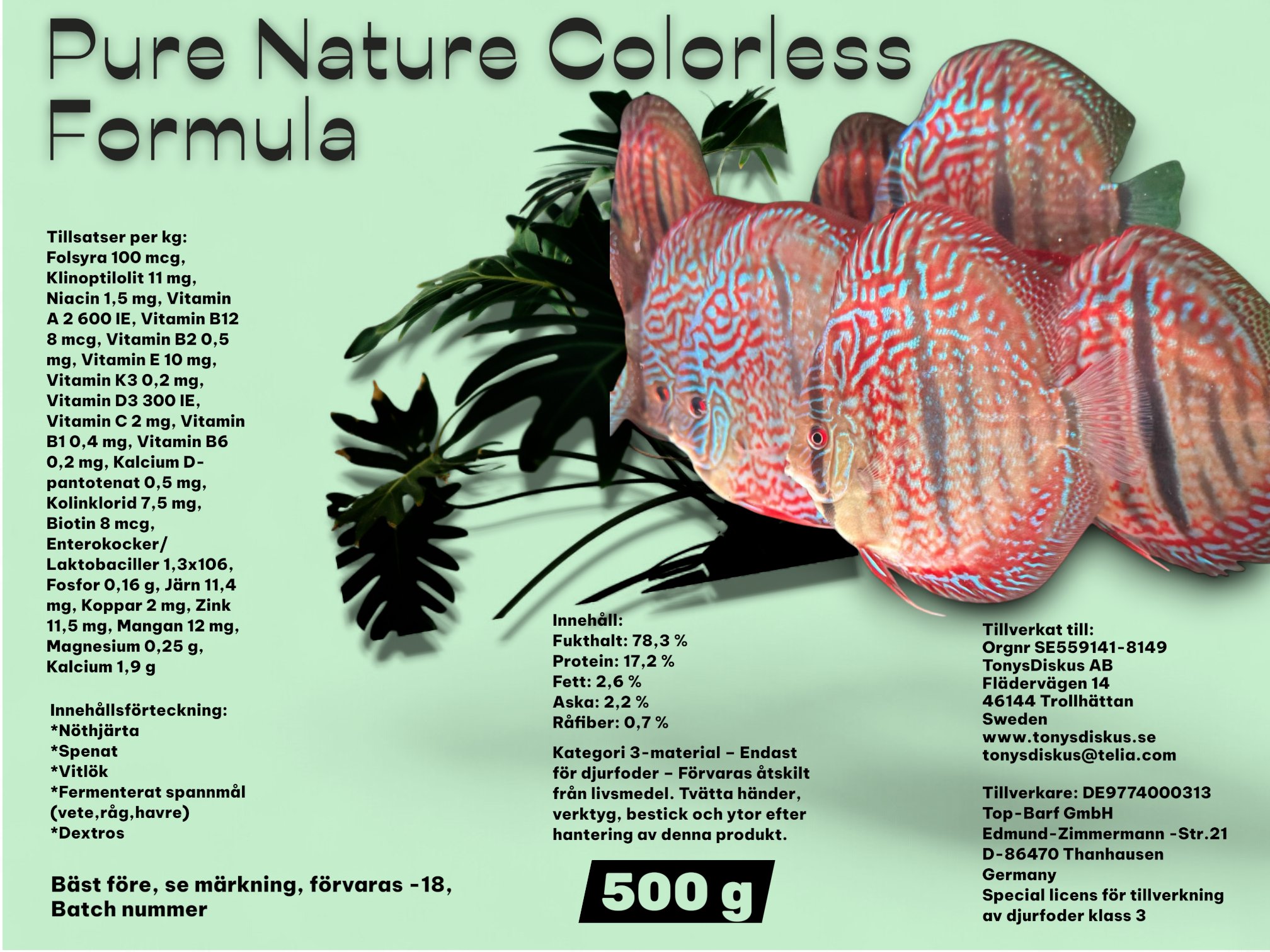 Pure Nature Colorless Formula 500 gr
