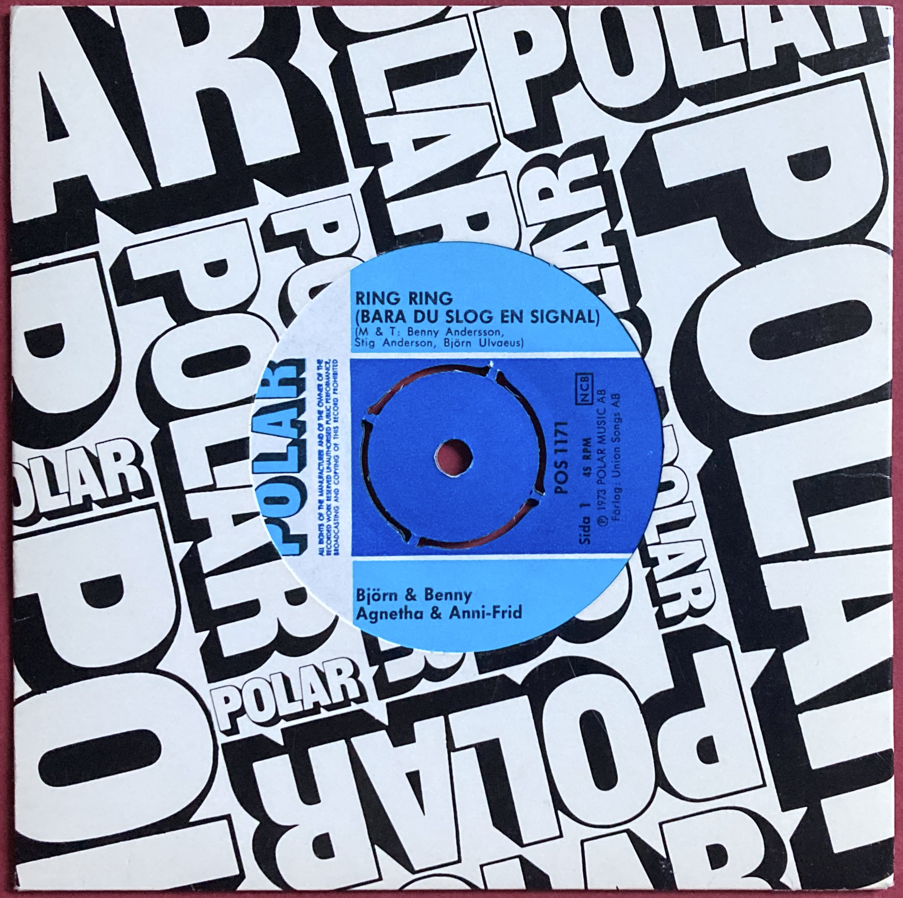 ABBA (BJÖRN & BENNY, AGNETHA & ANNI-FRID) - Ring ring Swe 7" Feltryck 1973