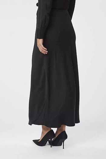 Neo Noir - Viso Heavy Sateen Bedaz Skirt Black