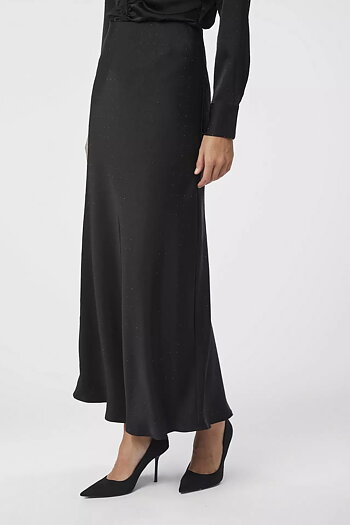 Neo Noir - Viso Heavy Sateen Bedaz Skirt Black
