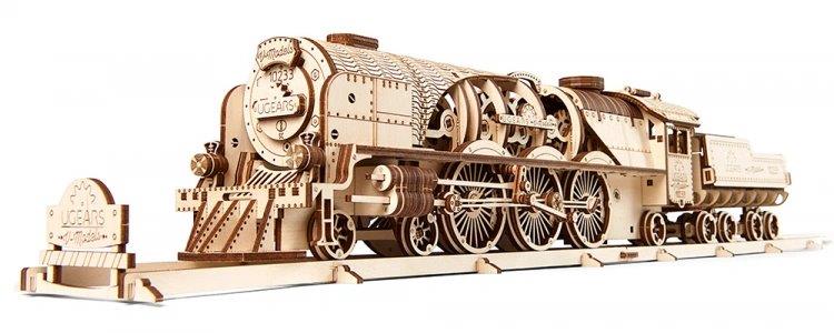Ugears V-Express Steam Train with Tender - 3