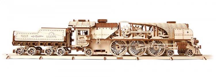 Ugears V-Express Steam Train with Tender - 4