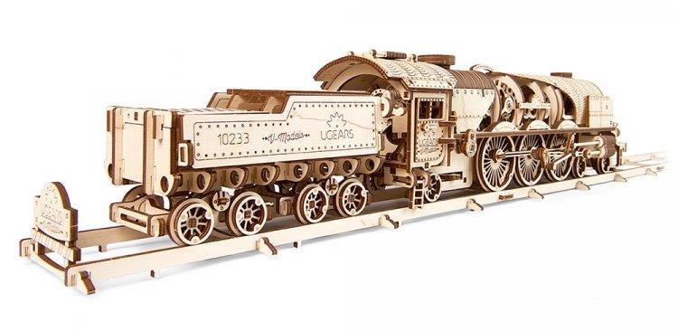 Ugears V-Express Steam Train with Tender - 2