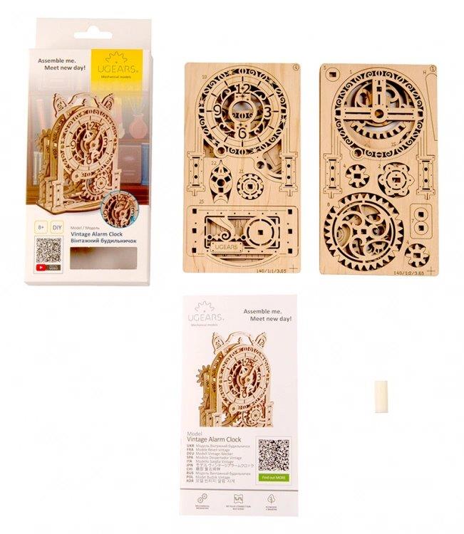Ugears Vintage Alarm Clock - 3