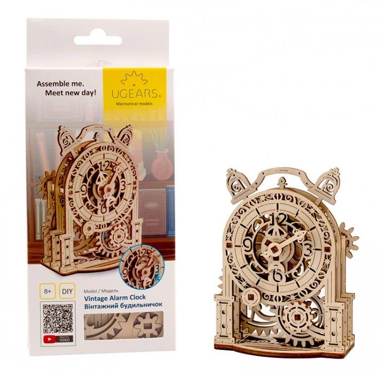 Ugears Vintage Alarm Clock - 2