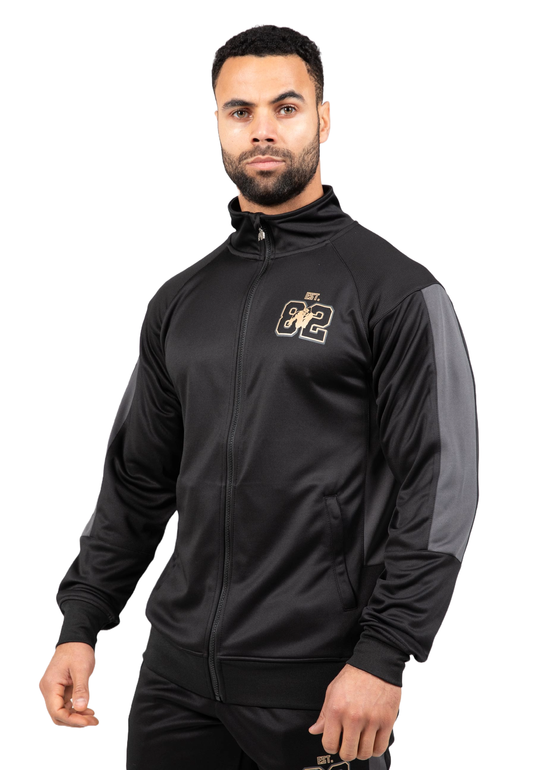 Devon Training Jacket, black/grey