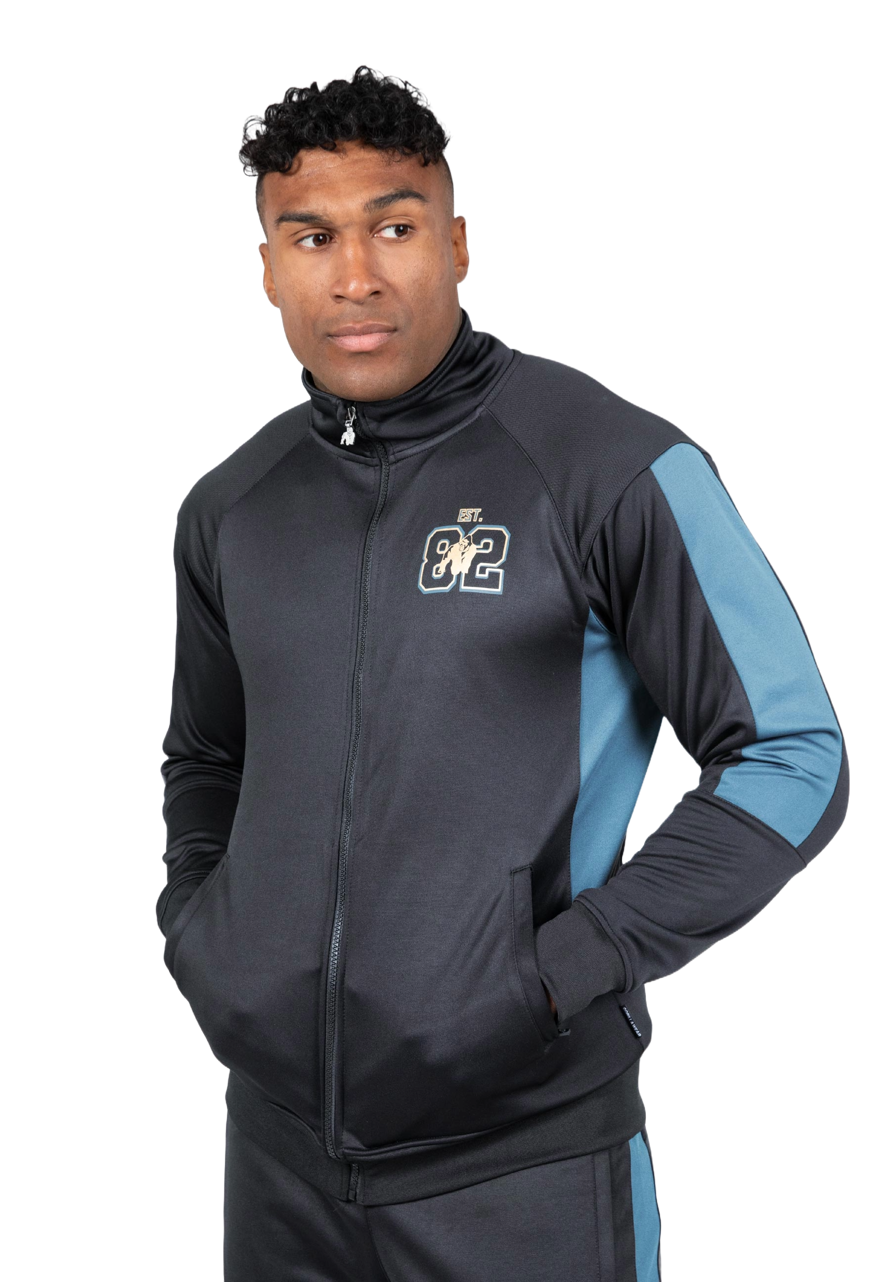 Devon Training Jacket, grey/blue