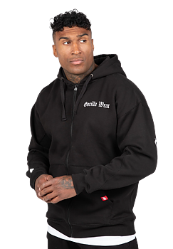 Utah Zipped Hoodie, black