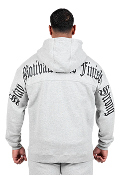 Utah Zipped Hoodie, light grey melange