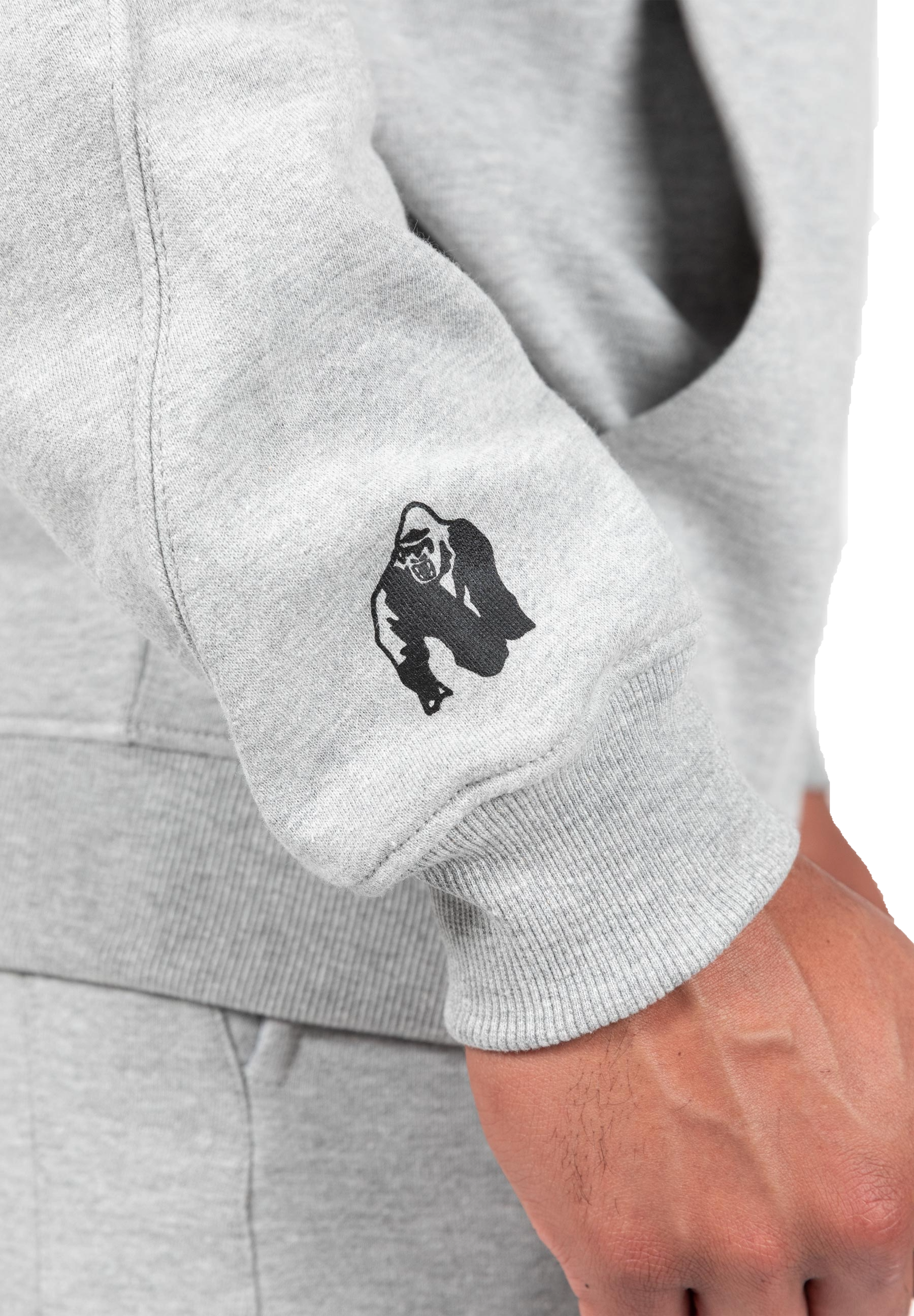 Utah Zipped Hoodie, light grey melange - 10