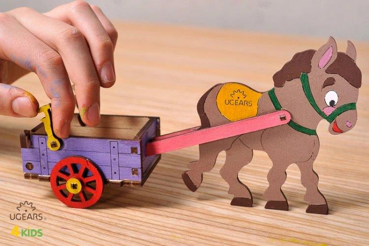 Ugears Åsna med Vagn - 4Kids - 2