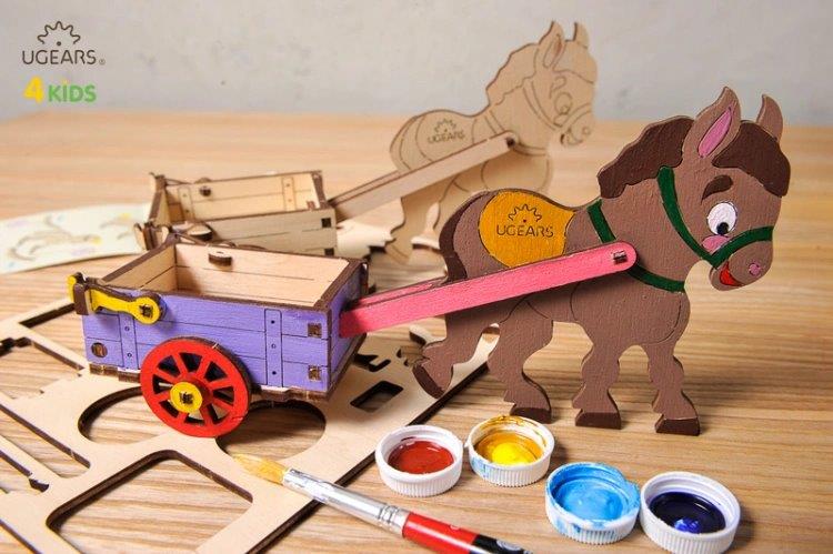Ugears Åsna med Vagn - 4Kids - 4